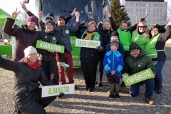 Vihreiden vaalibussi Kajaanissa